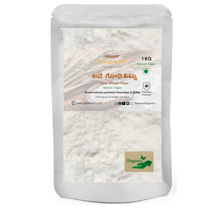 Organic Wheat Flour Khapli / Jave Godhi Hittu By Rajamudi Organics