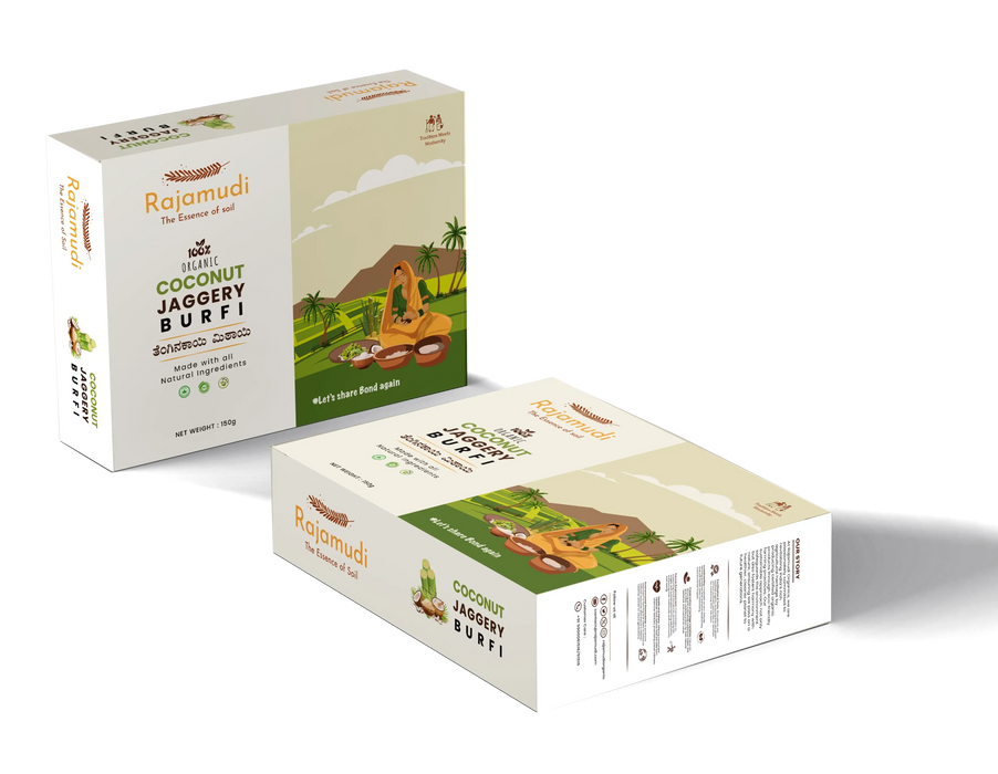 Organic Coconut Jaggery Barfi - The Everyday Dessert