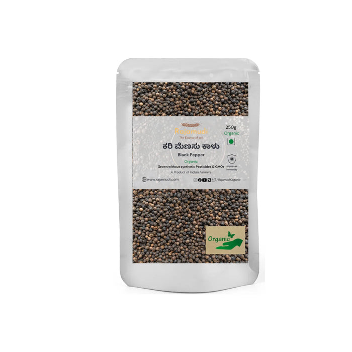 Organic Black Pepper - Kali Mirch  | Naturally Processed, Farm Picked  - Rajamudi Organics