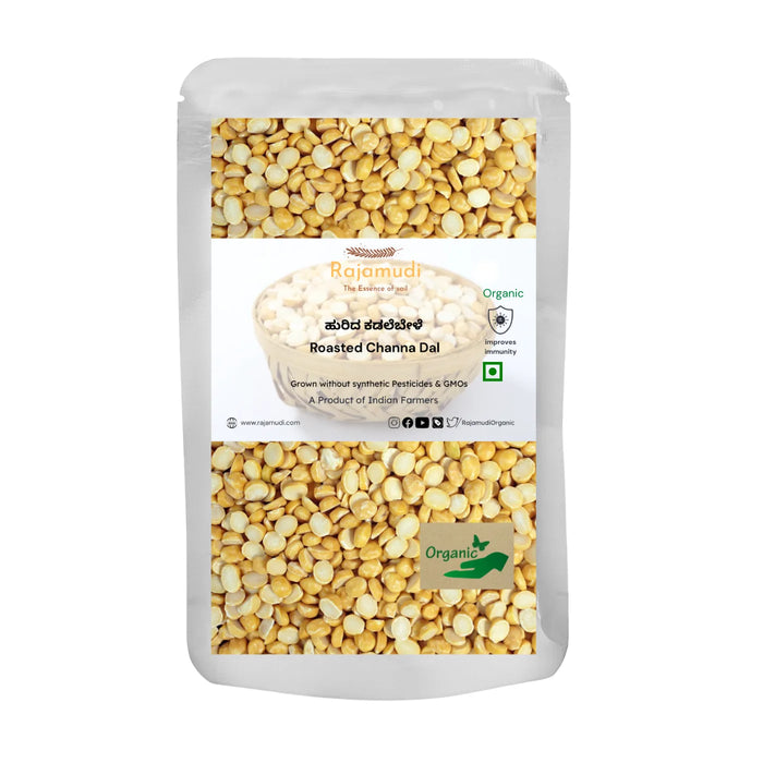 Organic Roasted Channa Dal | Rajamudi Organics