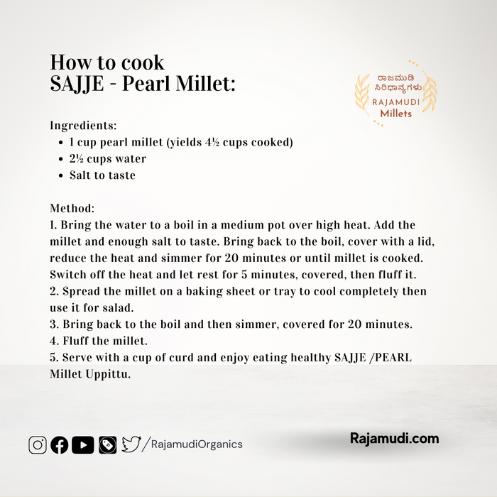 how to cook Pearl Millet