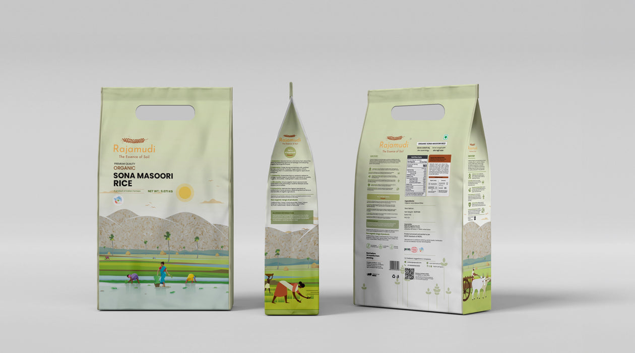 Organic Sona Masuri Rice by Rajamudi Organics