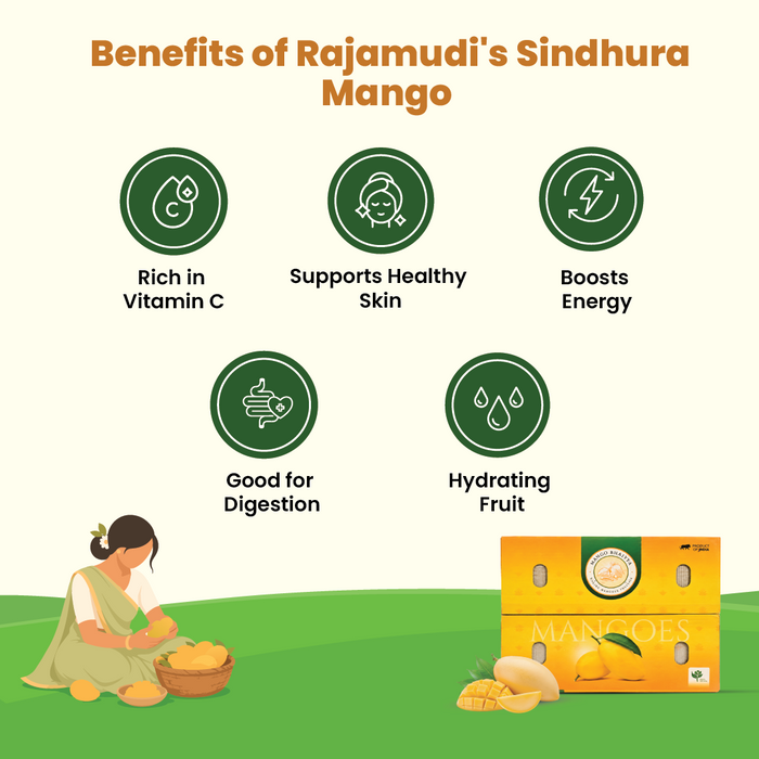 Organic Sindhura Mango — The Honey Mango of South India (3 KG)  | No Carbide, No Chemicals - Rajamudi Organics