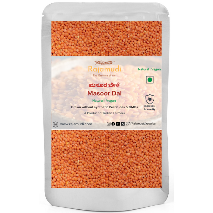 Organic Masoor Pulse | Buy Masoor dal - Rajamudi Organics