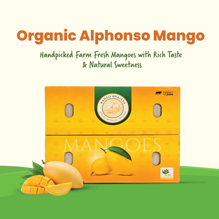 Alphonso Mango (Hapus) — The King, Grown Organic (3 KG) | Rajamudi Organics