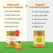Comparison chart of Rajamudi Turmeric Powder versus Regular Turmeric Powder 