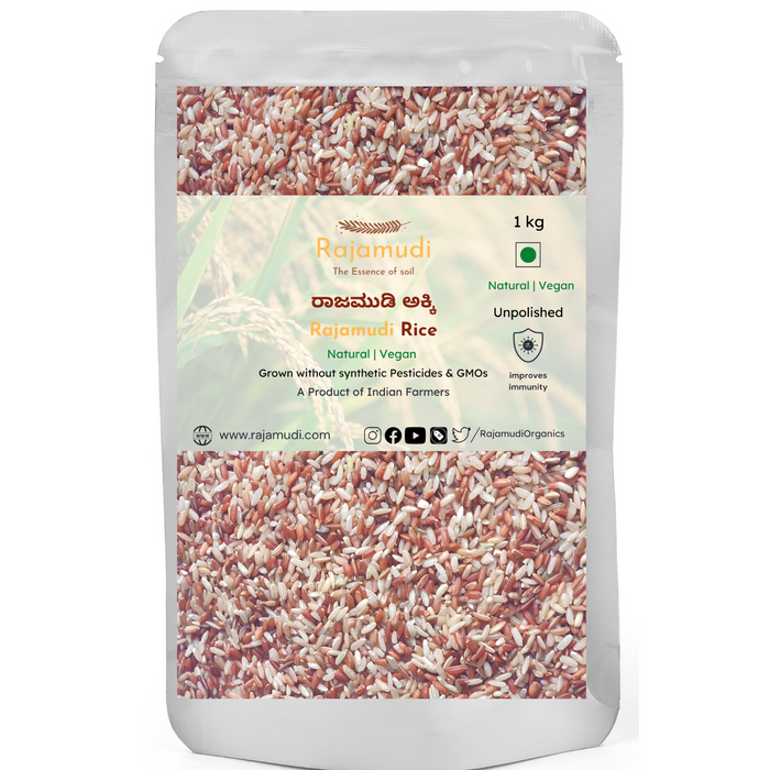 Authentic Rajamudi Rice (UnPolished) - Organic Rajamudi rice | Rajamudi