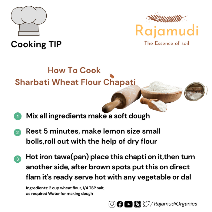 how to cook Sharbati Wheat Flour
